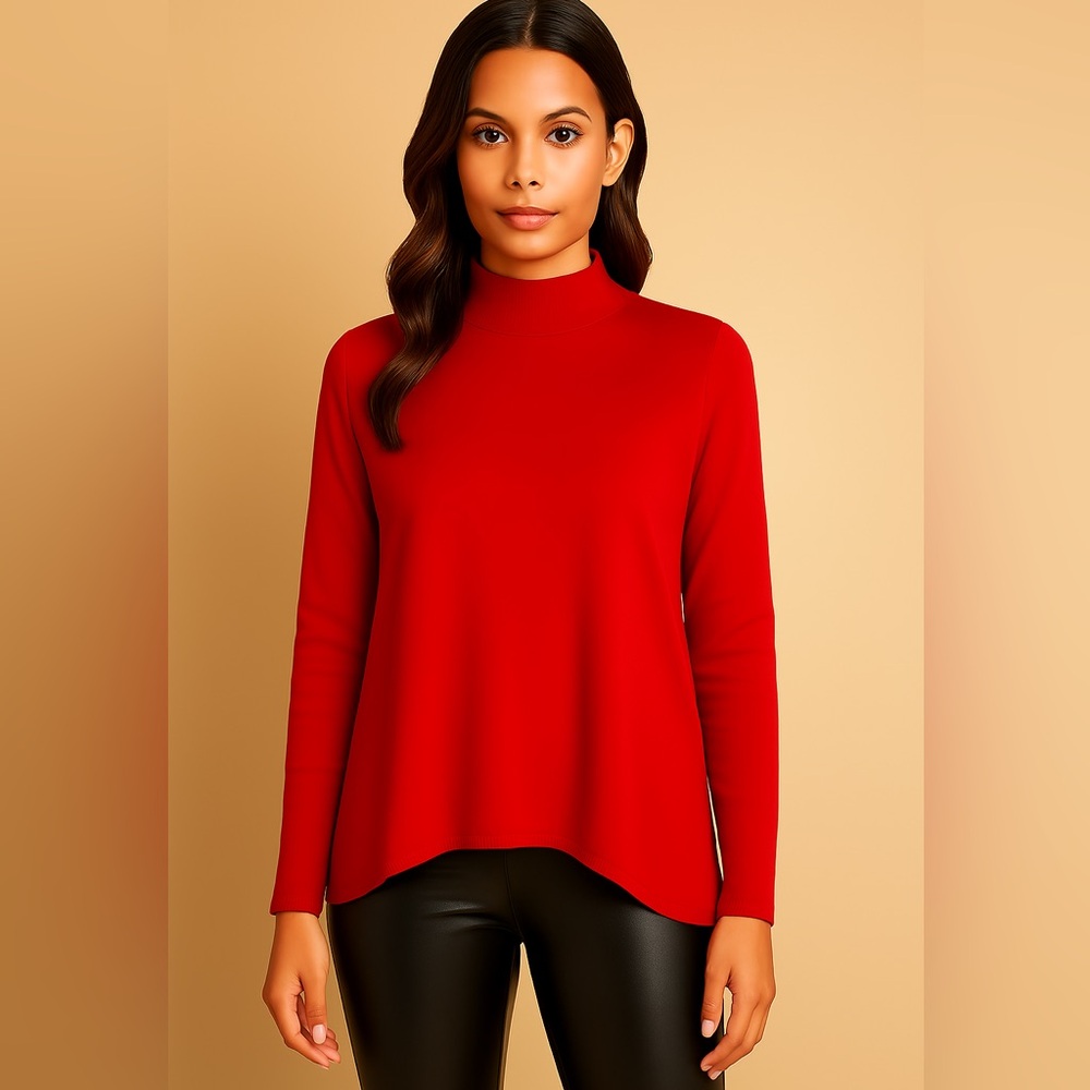 PATRIZIA LUCA | Milano Red Knit Sweater | NWOT | Size XL - Picture 1 of 11